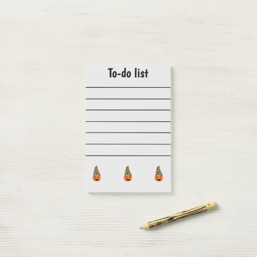 Funny Pumpkin to-do List Post-it® Notes (Op bureau)