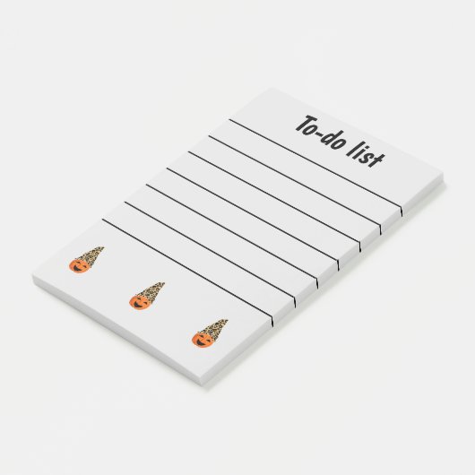 Funny Pumpkin to-do List Post-it® Notes (Schuin)