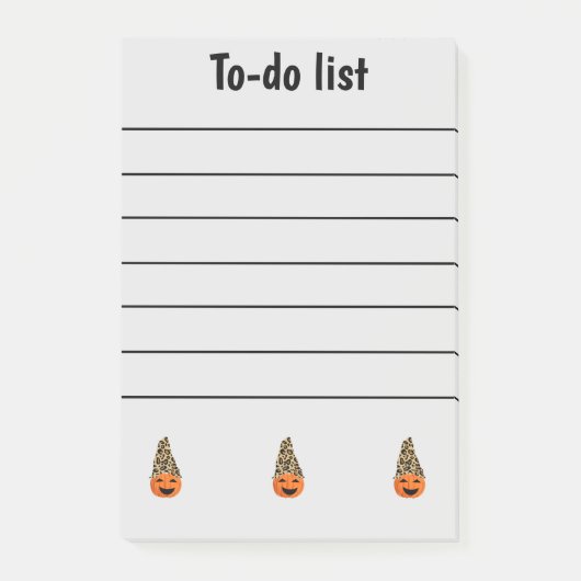 Funny Pumpkin to-do List Post-it® Notes (Voorkant)