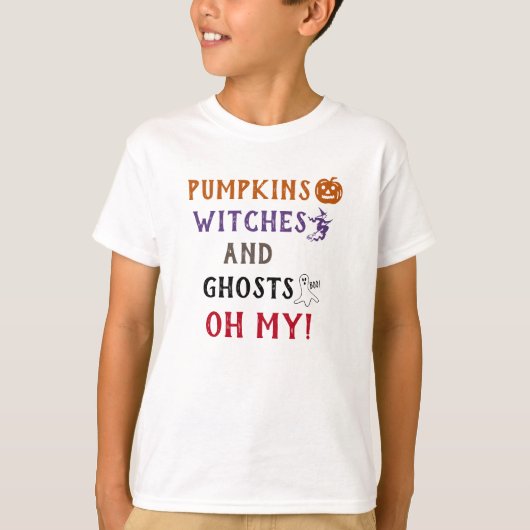 Funny Pumpkins Witches Oh Mijn citaat T-shirt (Voorkant)