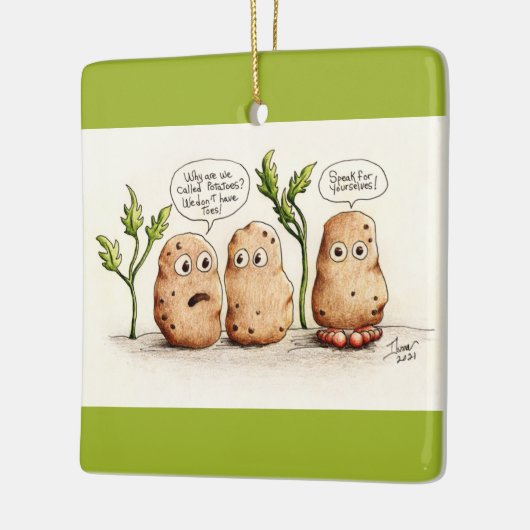 Funny Pun aardappelen Keramisch Ornament (Links)