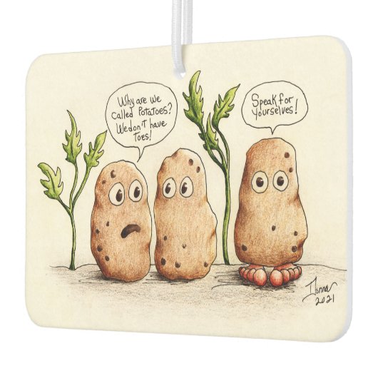 Funny Pun aardappelen Luchtverfrisser (Links)