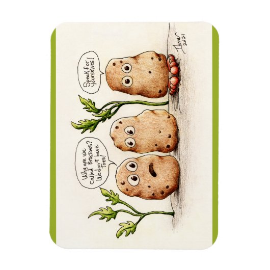 Funny Pun aardappelen Magneet (Verticaal)