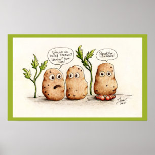 Funny Pun aardappelen Poster