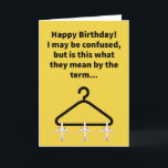 Funny Pun Airplane Hanger Happy Birthday Kaart<br><div class="desc">Als ik de term 'vliegerhanger' hoor, dan gaat mijn brein naar een grote draad die gebruikt wordt om alle verschillende vliegtuigen die eigendom zijn van een typische persoon op te slaan en te organiseren. Ik heb deze vliegerhangers heel nuttig gevonden in mijn pogingen om mijn persoonlijke vliegtuig te regelen. Geniet...</div>