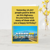 Funny Pun All Tolled Happy Birthday Kaart (Gele Bloem)