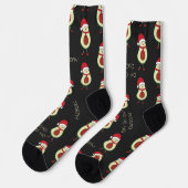 Funny Pun Avocado Red Black Socks Sokken (Links)