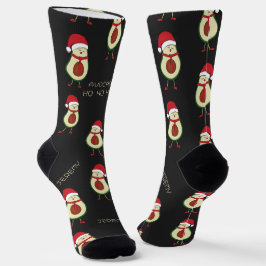 Funny Pun Avocado Red Black Socks Sokken