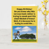 Funny Pun Avoid the Copse Happy Birthday Kaart (Gele Bloem)