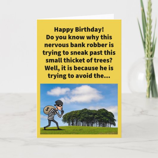 Funny Pun Avoid the Copse Happy Birthday Kaart (Voorkant)