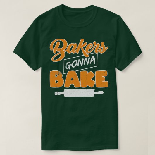 Funny Pun Bakers gaan grafisch ontwerp achter de r T-shirt (Design voorkant)