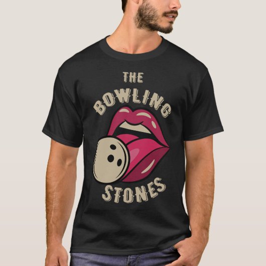 Funny Pun Bowling Stone  T-shirt (Voorkant)