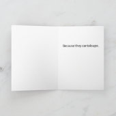 Funny Pun Cantaloupe Happy Birthday Kaart (Binnen)