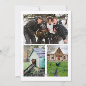 Funny Pun Chicken Kerstfoto Collage Feestdagenkaart (Achterkant)