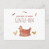 Funny Pun Chicken Kerstfoto Feestdagenkaart (Voorkant)