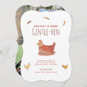 Funny Pun Chicken kerstfoto Holiday Card Feestdagenkaart (Voorkant / Achterkant)