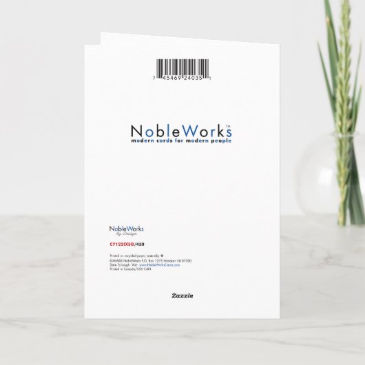 Funny Pun Christmas Kaart - Punny Feestdagen Luiaa (Achterkant)