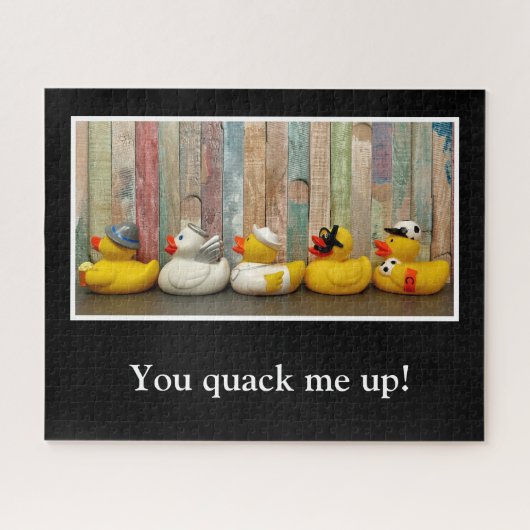 Funny Pun Clever Quack Rubber Duckie Duck Bird Legpuzzel (Horizontaal)