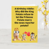 Funny Pun Commentator Happy Birthday Kaart (Gele Bloem)