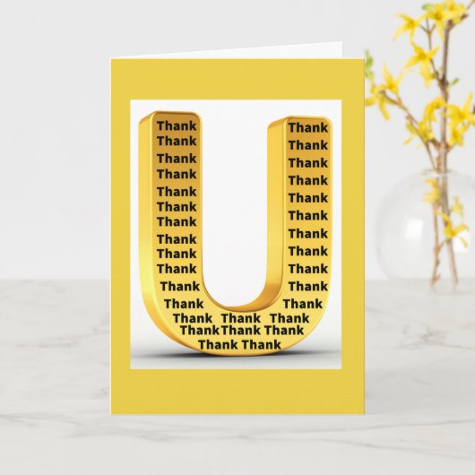 Funny Pun Dank U Kaart (Gele Bloem)