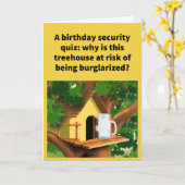 Funny Pun-deur is een vrolijke verjaardag Kaart (Gele Bloem)