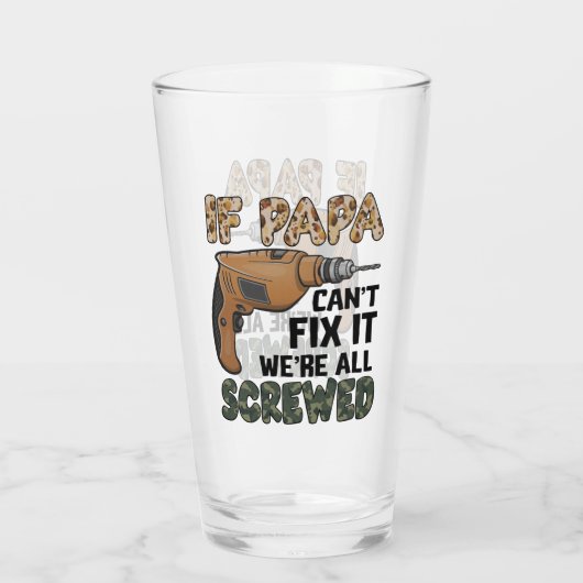 Funny Pun Father Joke | VADERDAG Glas (Achterkant)