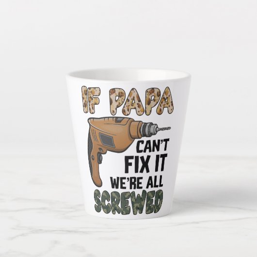 Funny Pun Father Joke | VADERDAG Latte Mok (Voorkant)