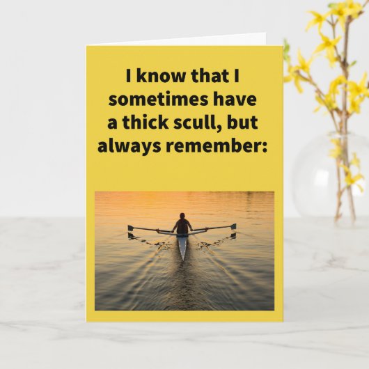 Funny Pun, gewoon zoals je een gelukkig Jubileum h Kaart (Gele Bloem)