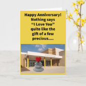 Funny Pun Gym Stones Happy Jubileum Kaart (Gele Bloem)