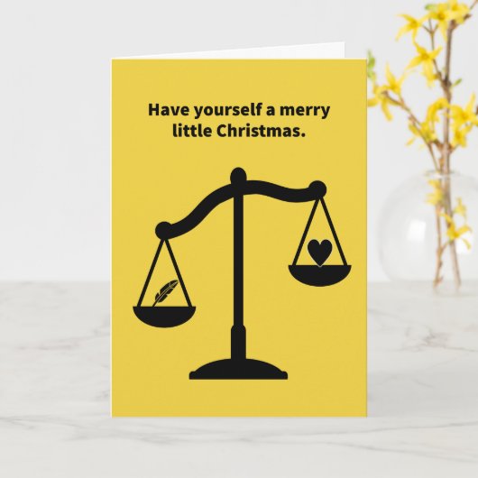 Funny Pun Heart Lighter dan een kerstfeest Kaart (Gele Bloem)