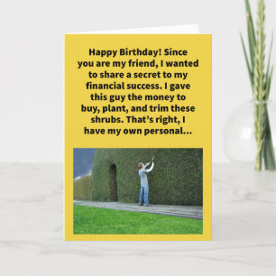 Funny Pun Hedge Fund Manager Happy Birthday Kaart