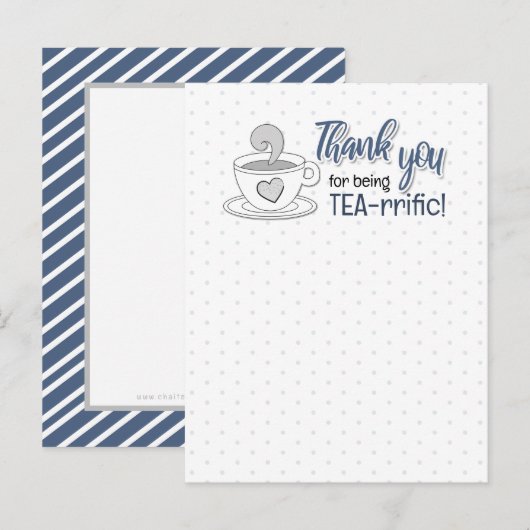 Funny Pun Jokes over het Briefkaart van Tea (Voorkant / Achterkant)