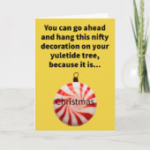 Funny Pun Kerstmis op een munt... ... Merry Kerstm Kaart (Voorkant)