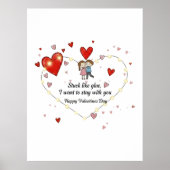 Funny pun love heart poster (Voorkant)