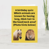 Funny Pun Manely Spreek Happy Birthday Kaart (Voorkant)