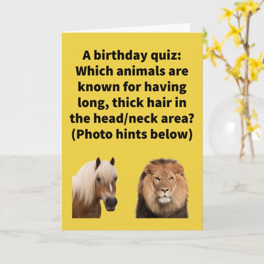 Funny Pun Manely Spreek Happy Birthday Kaart (Gele Bloem)