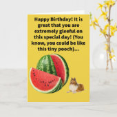 Funny Pun Melon Collie Happy Birthday Kaart (Gele Bloem)