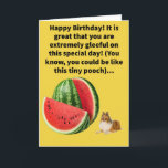 Funny Pun Melon Collie Happy Birthday Kaart<br><div class="desc">Het is goed om gelukkig te zijn op je verjaardag! Als Lassie puppies had in het midden van een kantaloupe pleister,  zouden die kleine bloedsinaasappels meloen collie baby's zijn,  toch? Geniet alsjeblieft van deze grappige gefeliciteerde verjaardagskaart!</div>