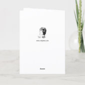 Funny Pun Met A Four Happy Birthday Kaart (Achterkant)