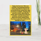 Funny Pun Mooed Lighting Happy Jubileum Kaart (Voorkant)