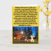 Funny Pun Mooed Lighting Happy Jubileum Kaart (Gele Bloem)