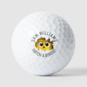 Funny Pun & Name, Schattige Chick, voor hem, haar, Golfballen (Voorkant)