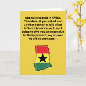 Funny Pun Not Ghana Happy Birthday Kaart (Gele Bloem)