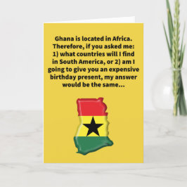 Funny Pun Not Ghana Happy Birthday Kaart