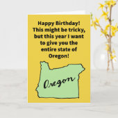 Funny Pun Oregon Donor Happy Birthday Kaart (Gele Bloem)