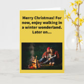 Funny Pun Perspire van de Vuurrijke Kerst Kaart (Gele Bloem)