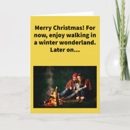 Funny Pun Perspire van de Vuurrijke Kerst Kaart