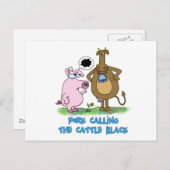 Funny pun - Pork die de zwarte veestapel noemt Briefkaart (Voorkant / Achterkant)