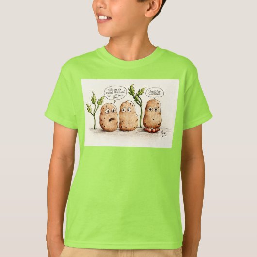 Funny Pun Potates Kinder T-Shirt (Voorkant)
