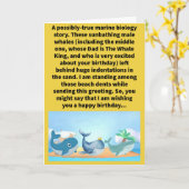 Funny Pun Prints van Whales Happy Birthday Kaart (Gele Bloem)